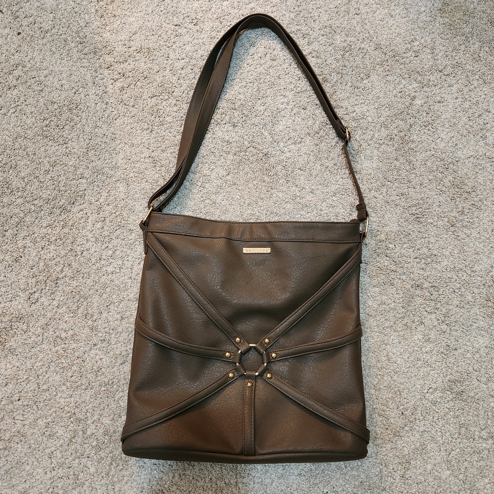 Beautiful Rampage vegan taupe handbag/crossover/adjustable purse